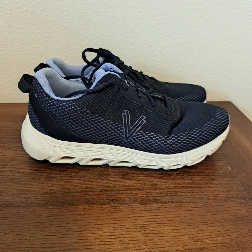 Vionic Priscilla Navy Blue Mesh Walking Sneakers Womens 11 Wide DD:10-2025